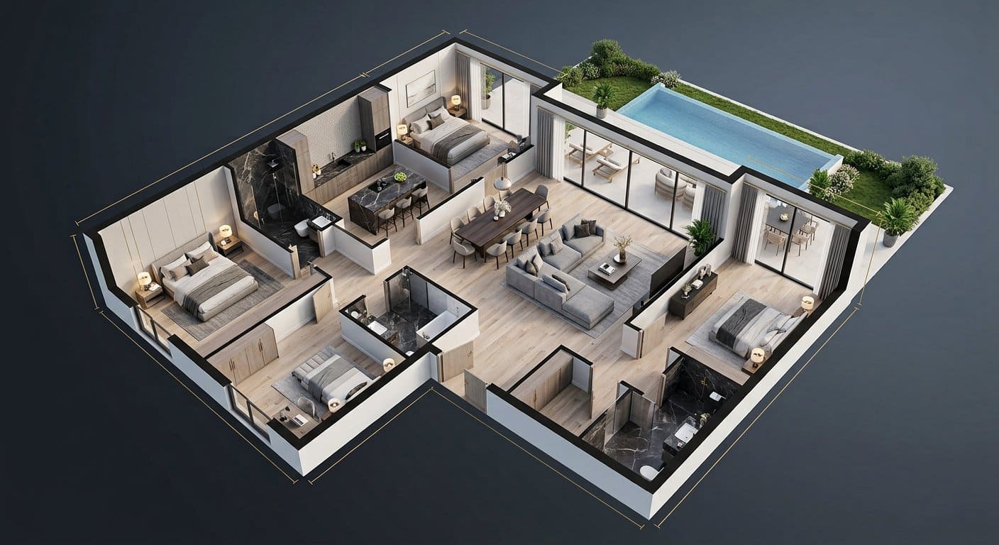 Floor Plan & Tour Concept — illustrative concept imagery